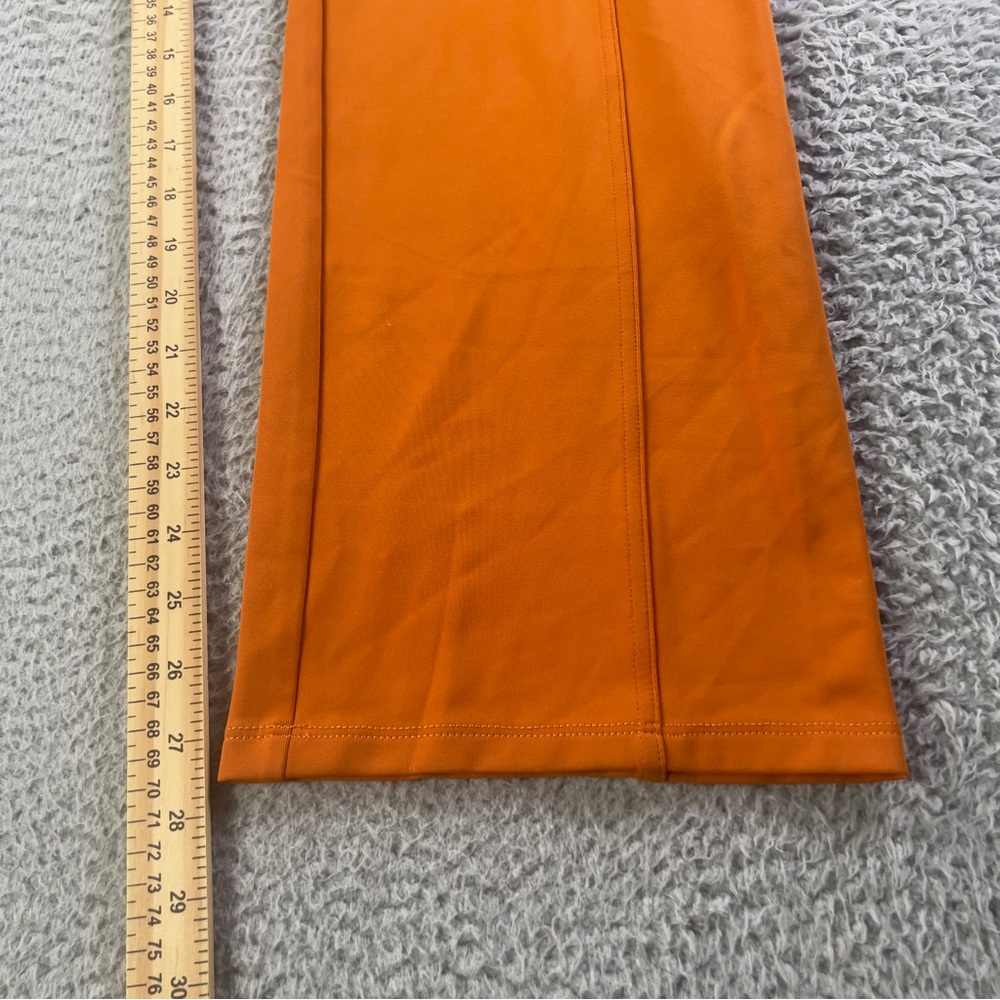 Athleta Delancey Straight Cargo Pants Women Large Orange Pull On Athletic Preppy - Picture 6 of 9